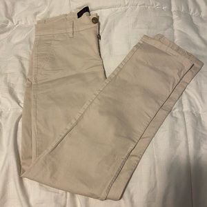 White stretch khakis/Dress-pants